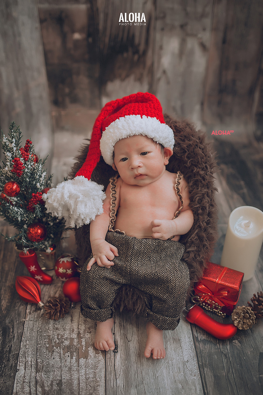 album ảnh giáng sinh newborn